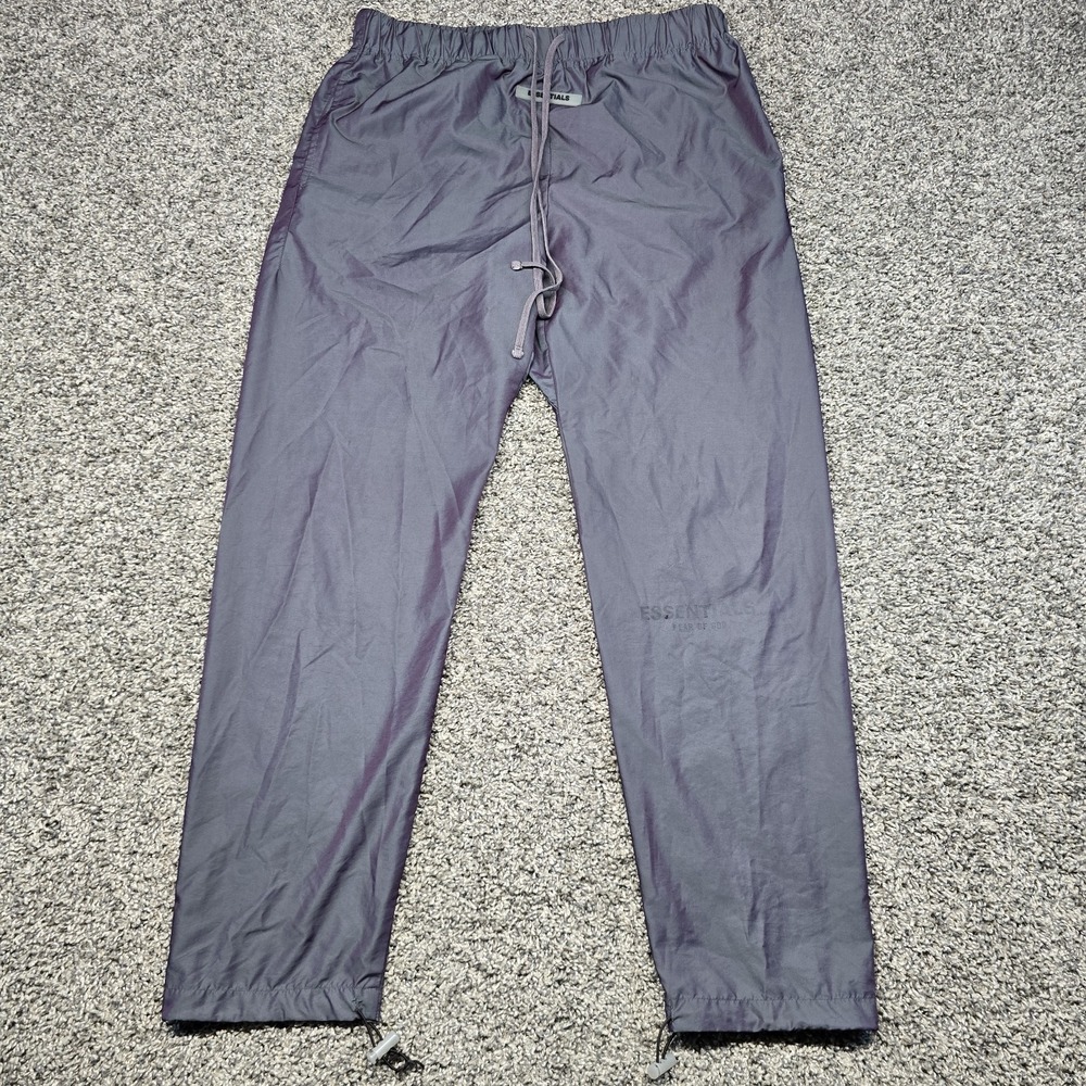 Fear of God Essentials Iridescent Nylon Track Pants Men Size Medium 29" Inseam